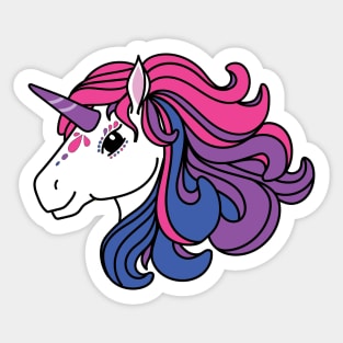 Rainbow Unicorn, Bisexual Pride Sticker